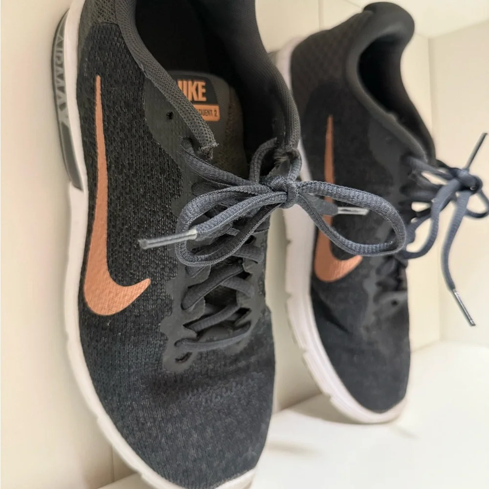 Nike Black and Bronze Athletic Shoes